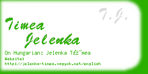 timea jelenka business card